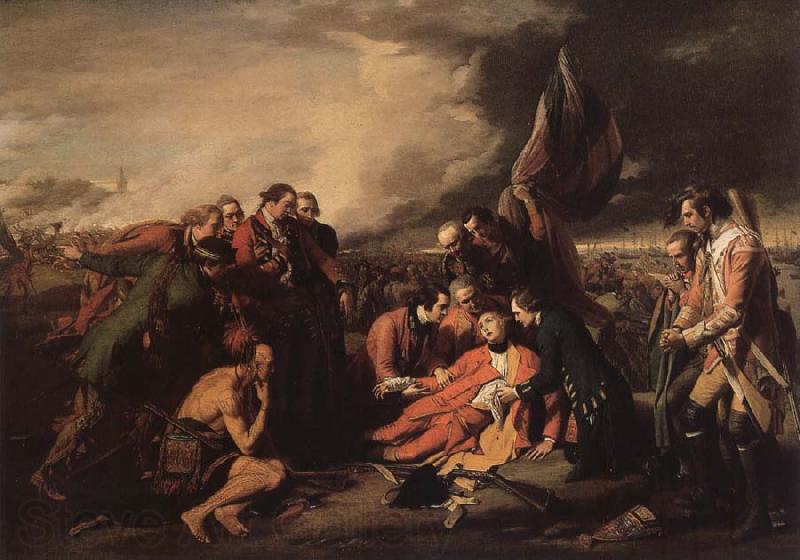 Benjamin West The death of general Wolf Norge oil painting art